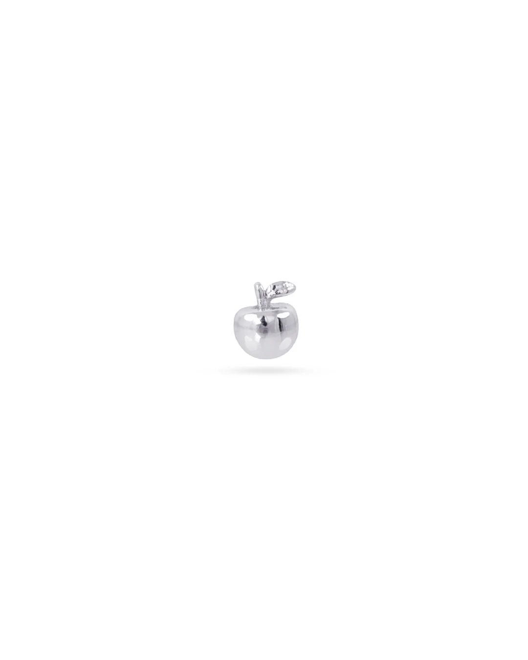 Steel Apple Flat Back Single Stud Earring | Anartxy - Image 4