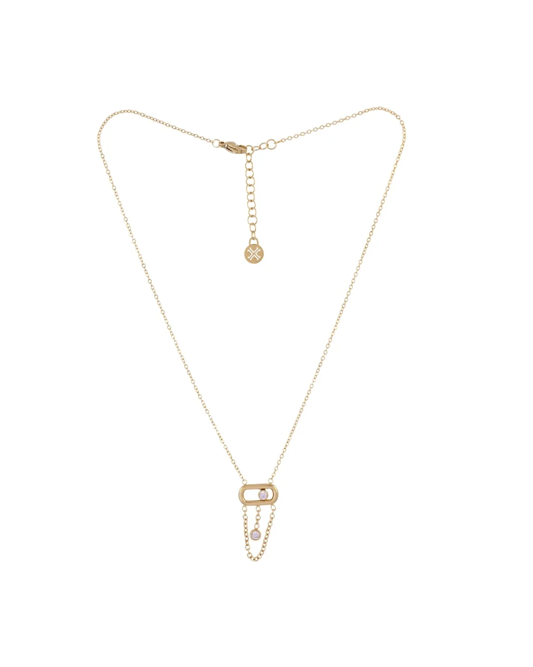 Steel Chain Detail Pendant Necklace | Anartxy - Image 3