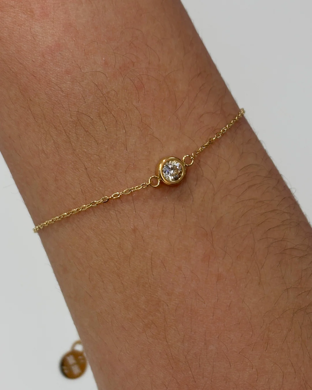 Steel Circle Clear Stone Bracelet | Anartxy - Image 3