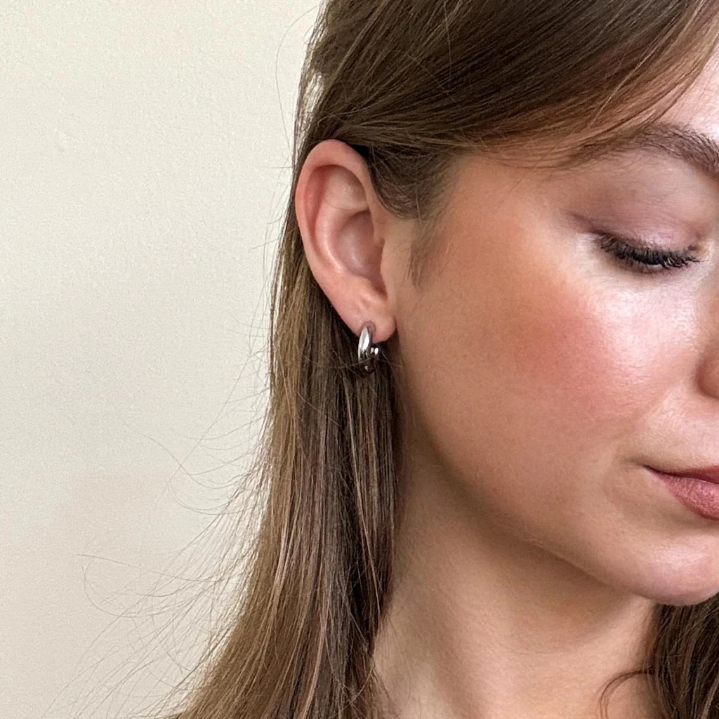 Steel Classic Hoop Earrings | Gold | Jona - Image 5