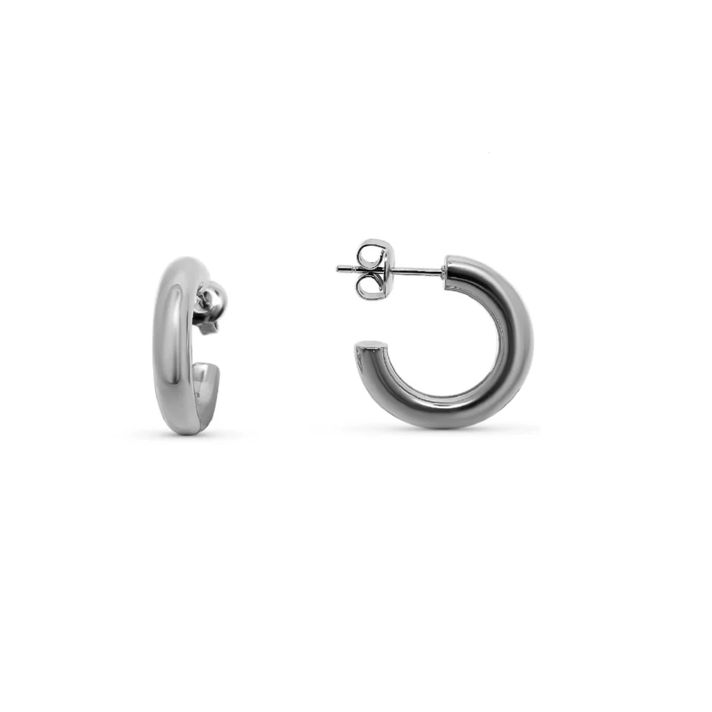 Steel Classic Hoop Earrings | Gold | Jona - Image 10