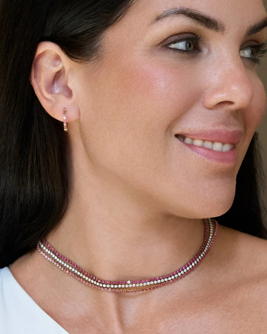 Steel Classic Tennis Necklace | Anartxy - Image 2