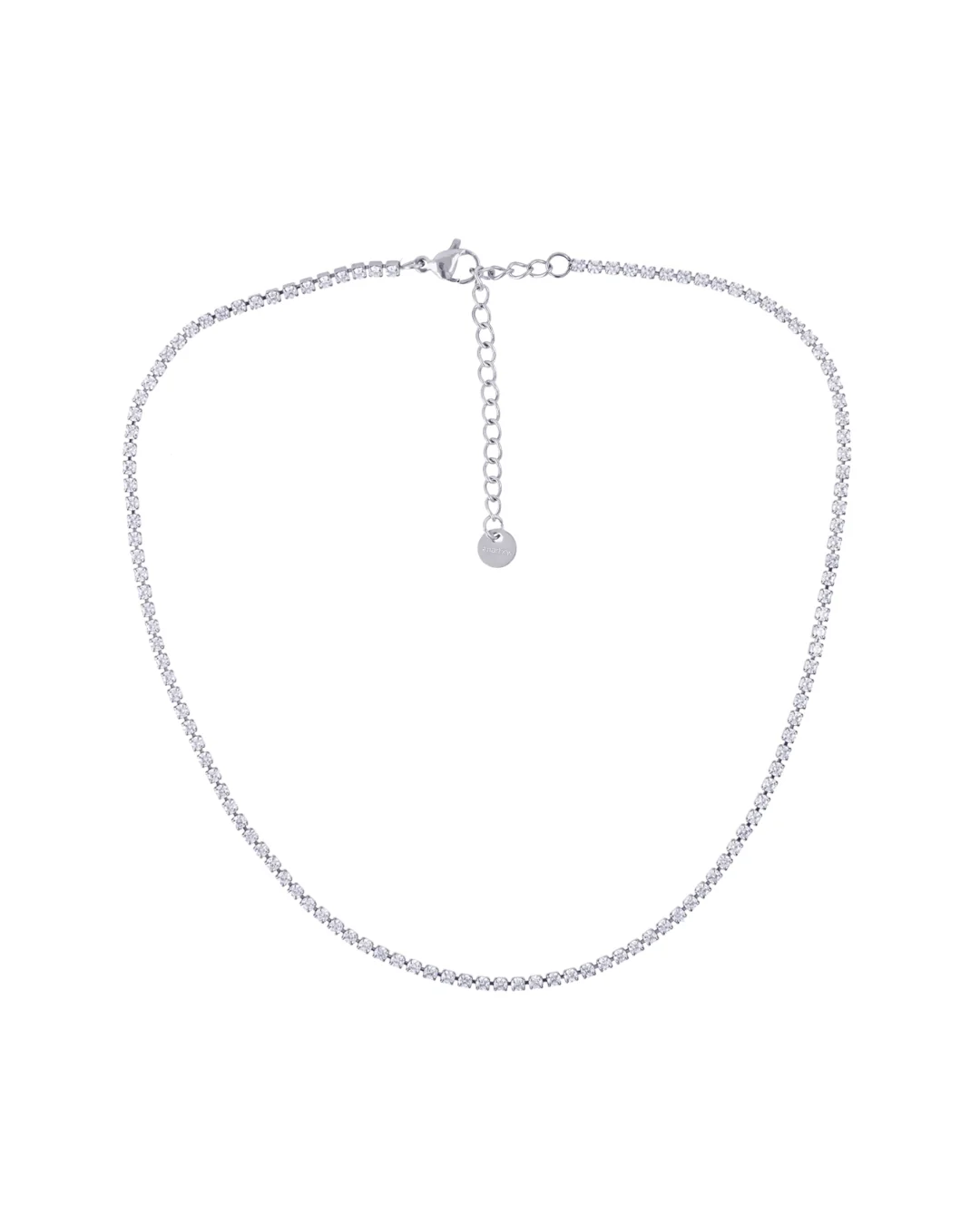 Steel Classic Tennis Necklace | Anartxy - Image 4