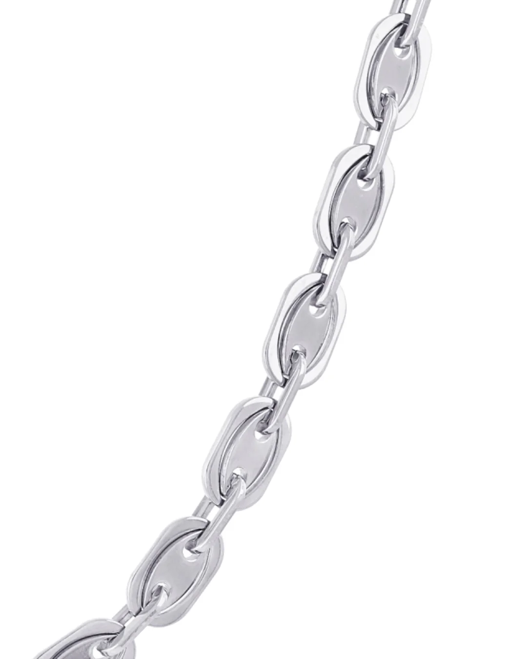 Steel Coffee Bean Link Necklace | Anartxy - Image 10