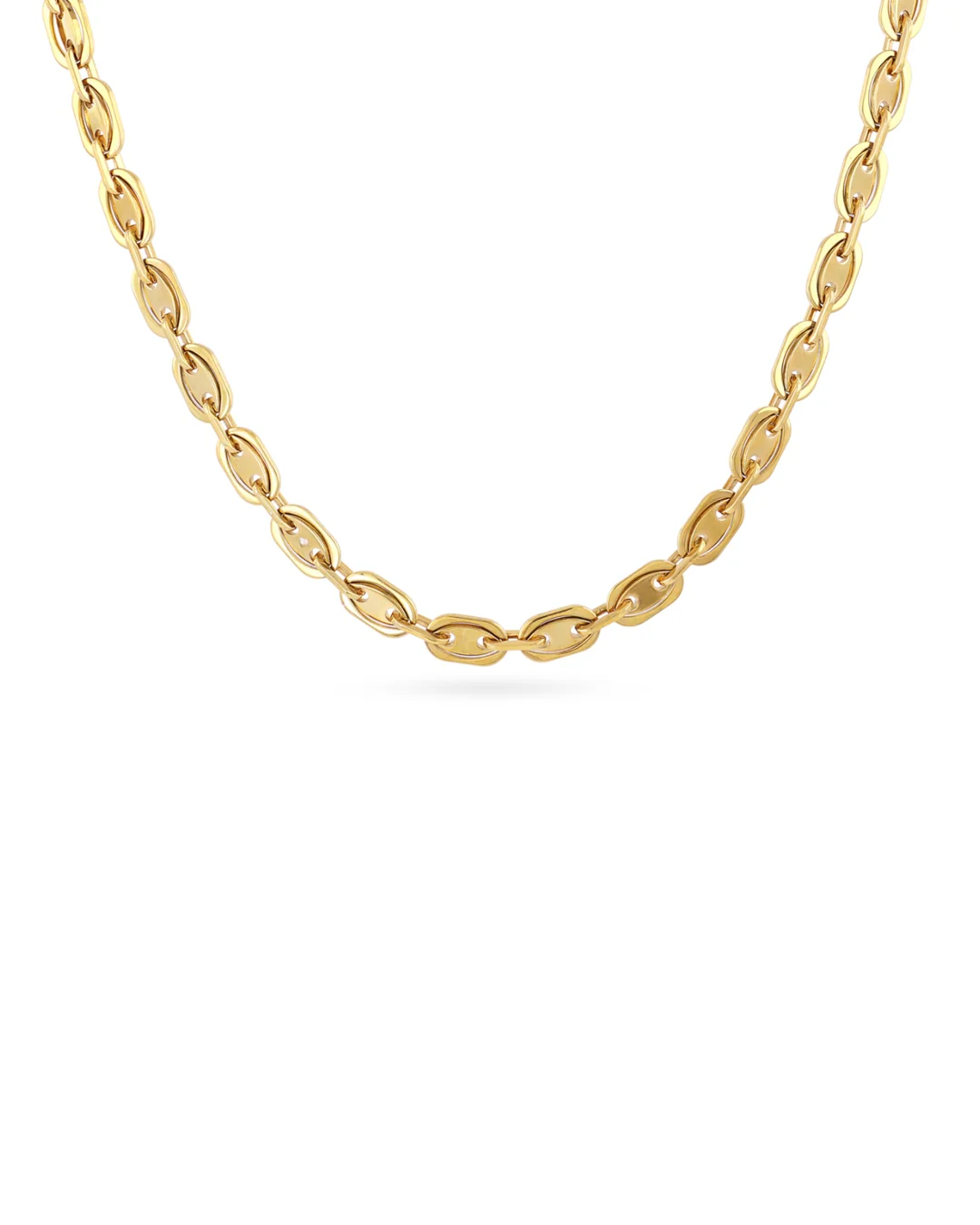 Steel Coffee Bean Link Necklace | Anartxy - Image 5