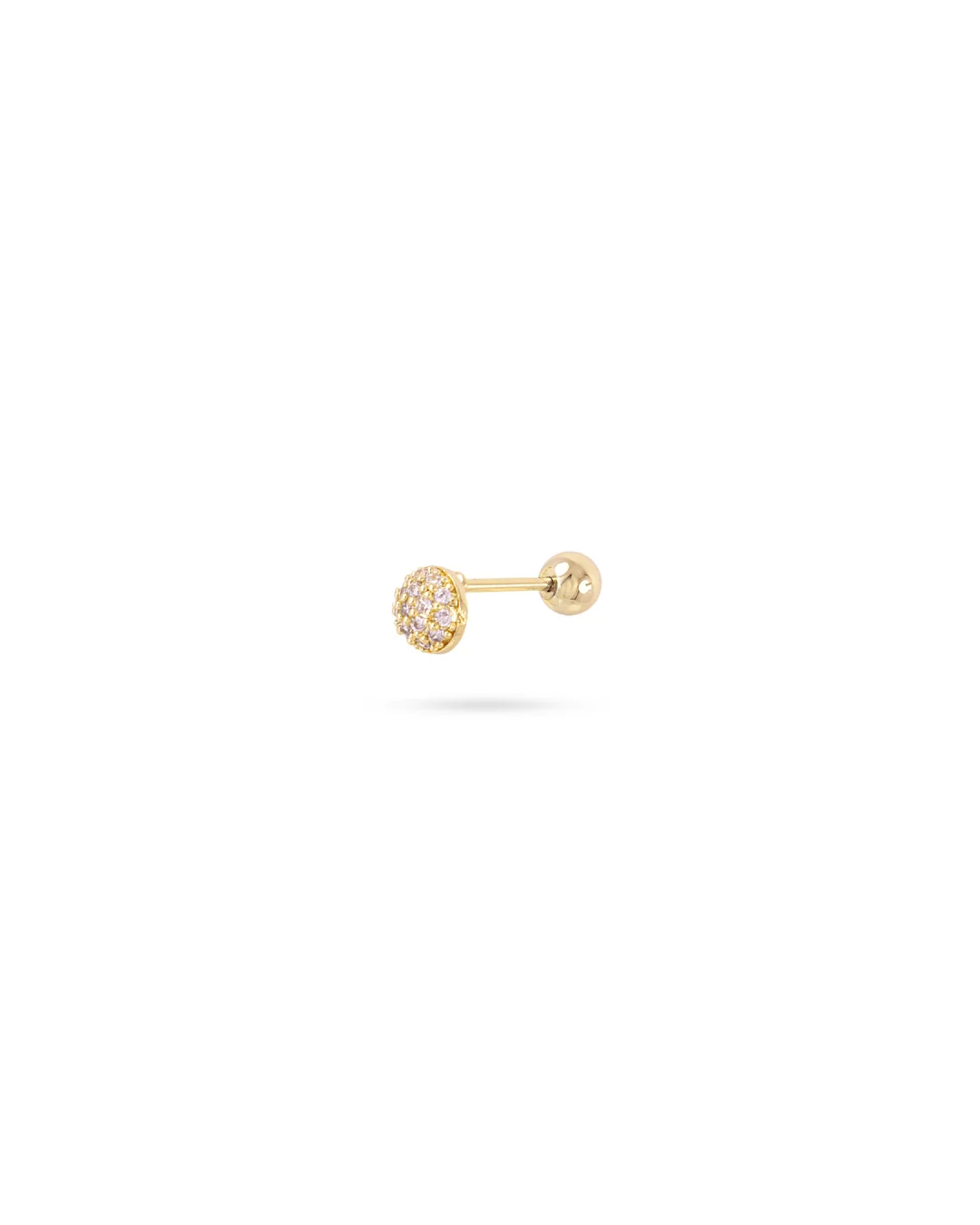 Steel Dome Ball Back Single Stud Earring | Anartxy