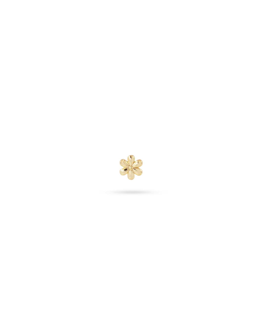Steel Flower Ball Back Single Stud Earring | Anartxy