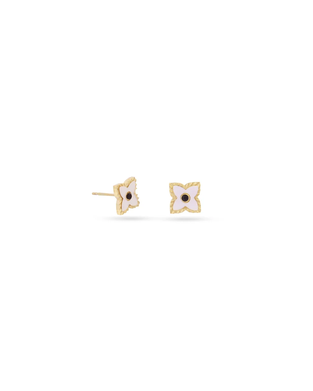 Steel Flower Detail Stud Earrings | Anartxy - Image 6