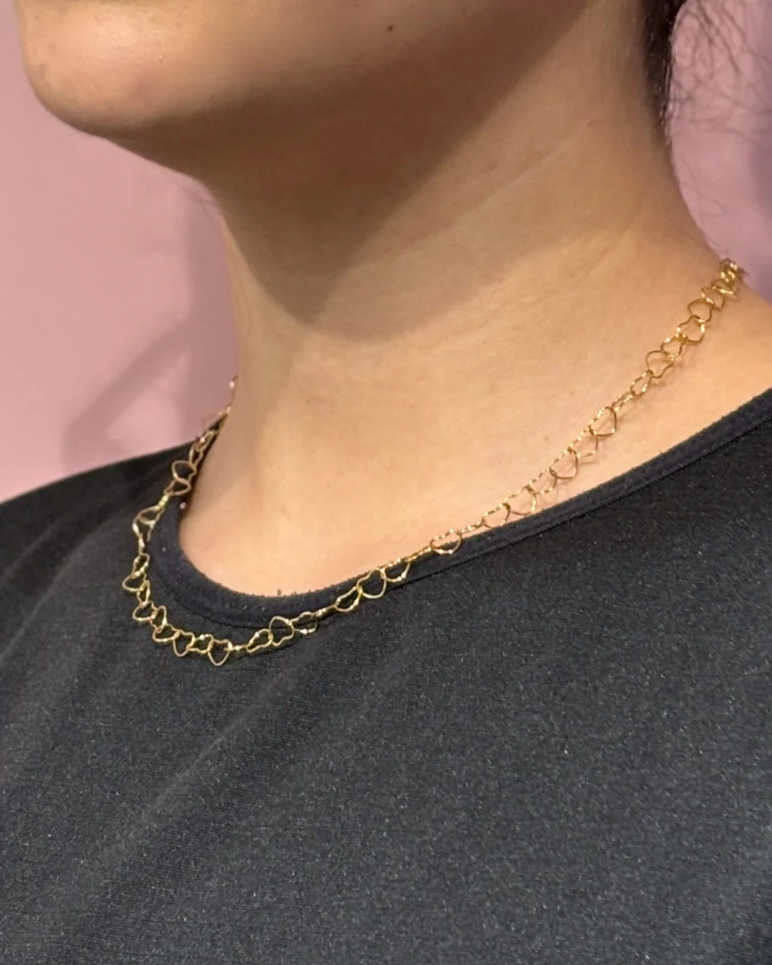 Steel Heart Link Necklace | Anartxy - Image 4