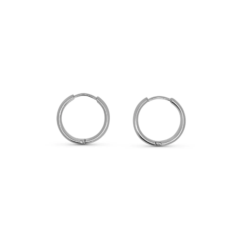 Steel Huggie Hoop Earrings | Tessa - Image 4