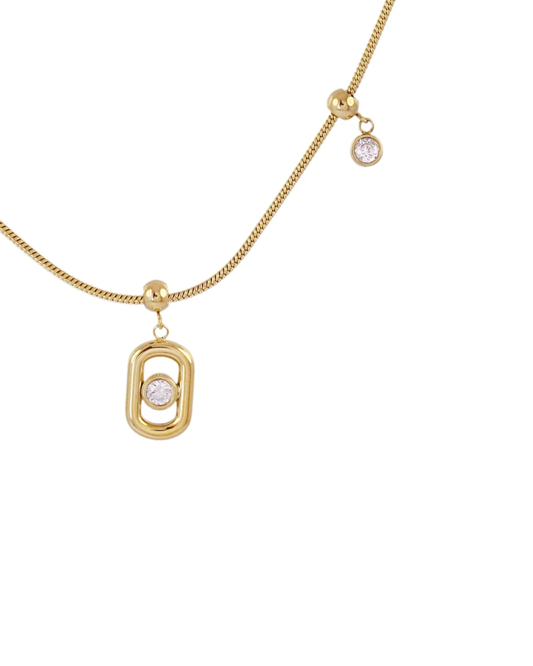 Steel Multi Stone Necklace | Anartxy - Image 3
