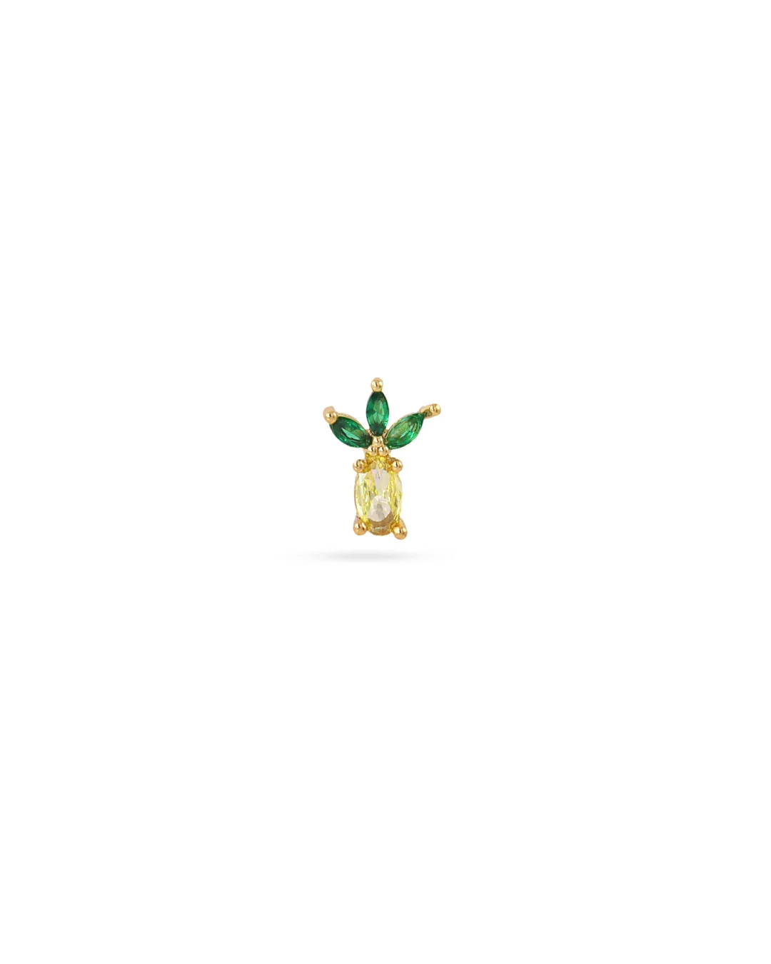Steel Pineapple Ball Back Single Stud Earring | Anartxy