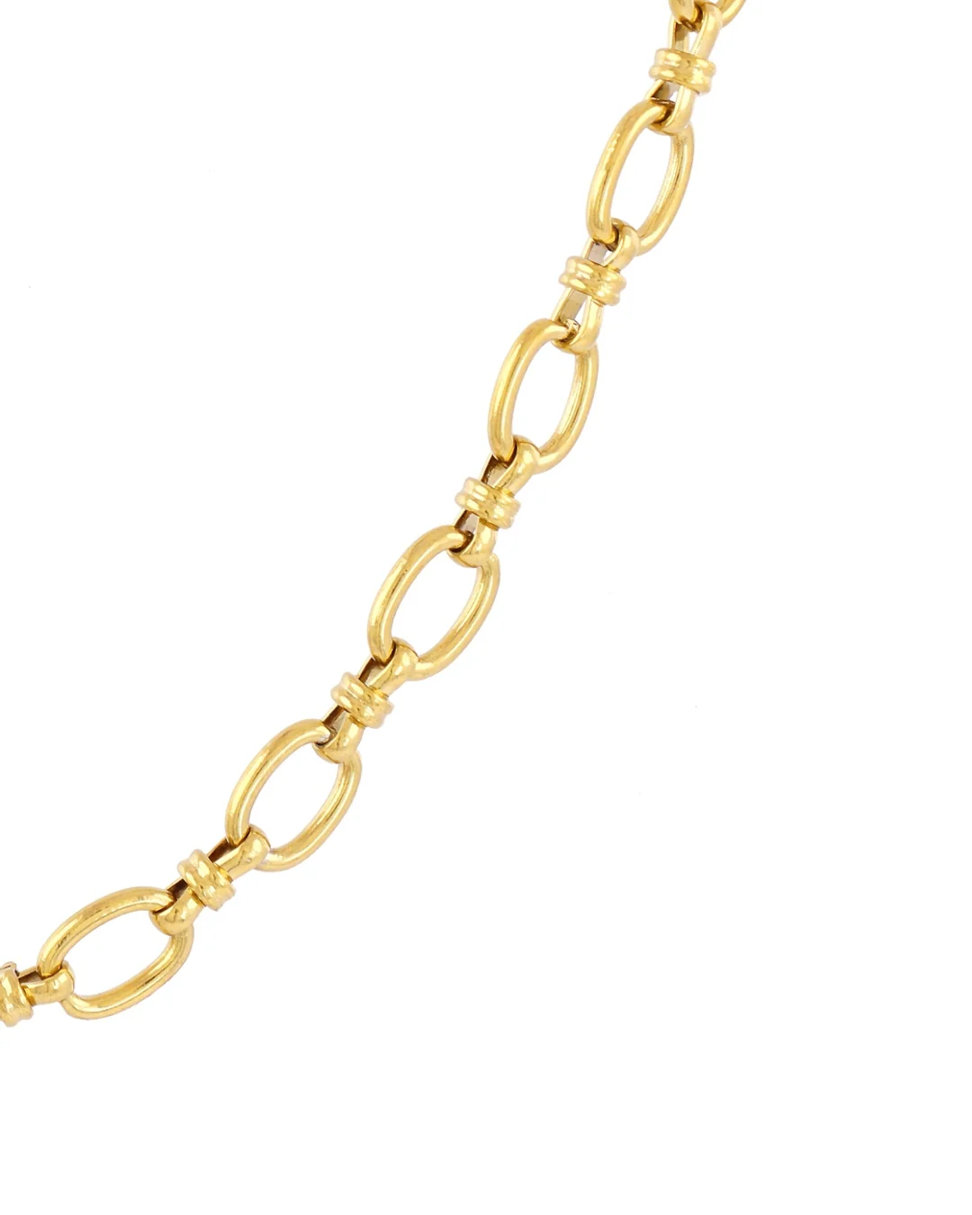 Steel Round Rolo Link Necklace | Anartxy - Image 5