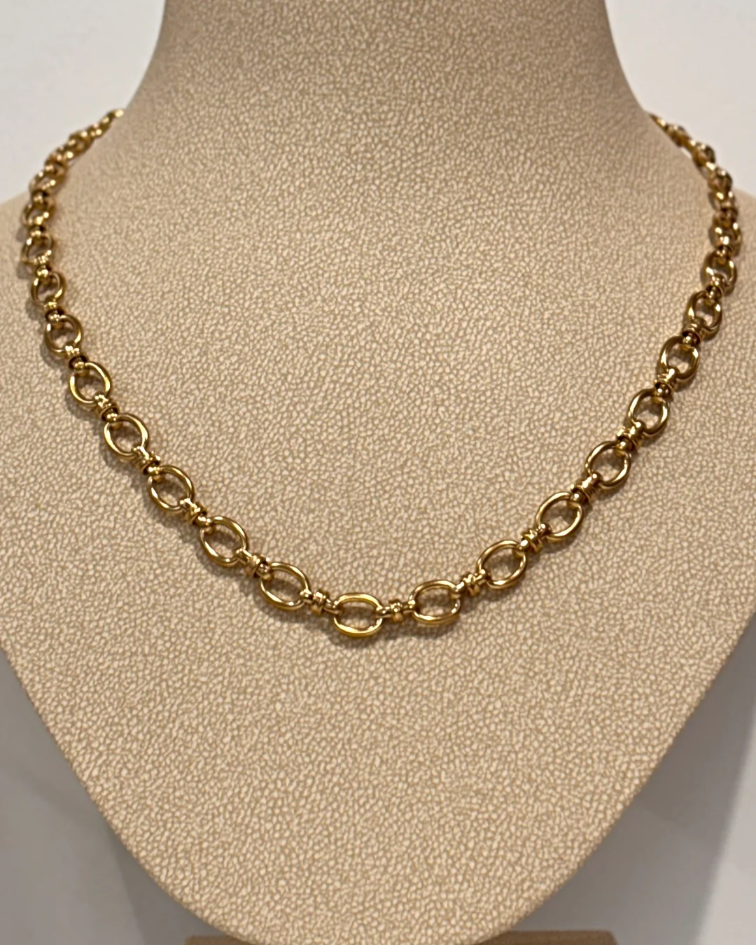 Steel Round Rolo Link Necklace | Anartxy - Image 6