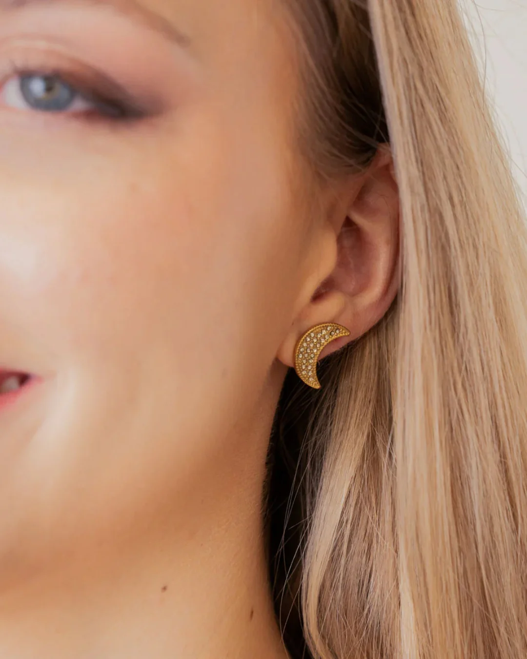 Steel Sun & Moon Stud Earrings | Anartxy - Image 3