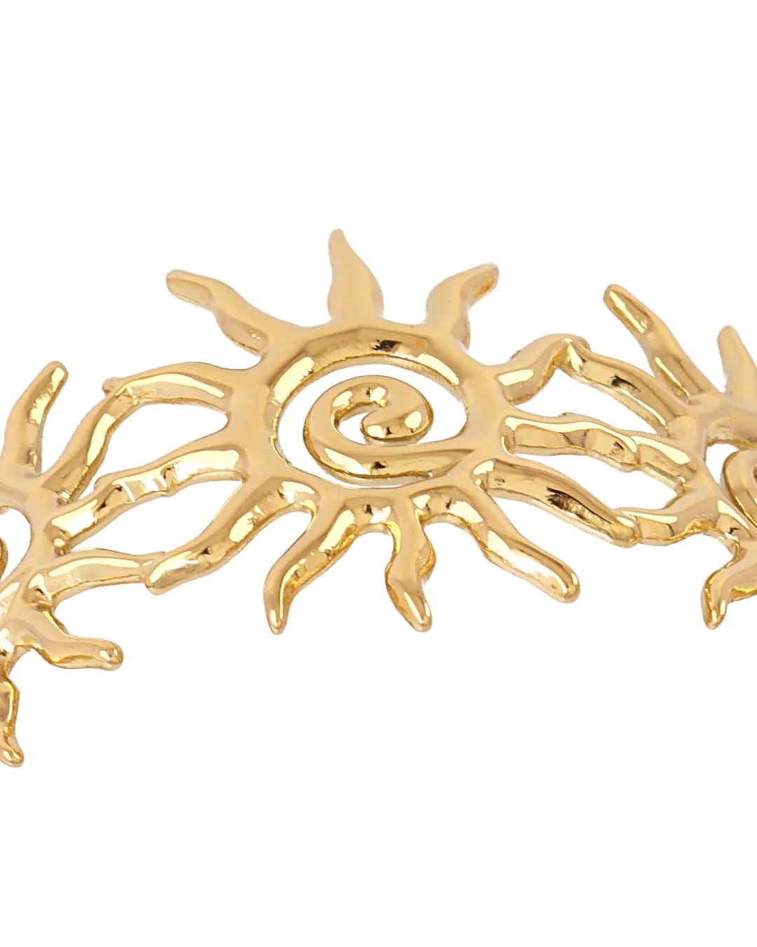 Steel Sun Cuff Bangle Bracelet | Anartxy - Image 5