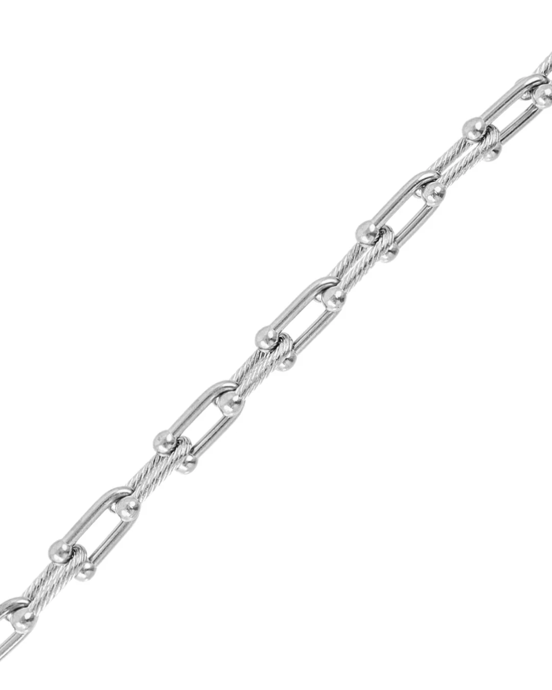 Steel U-Shape Horseshoe Link Bracelet | Anartxy - Image 11