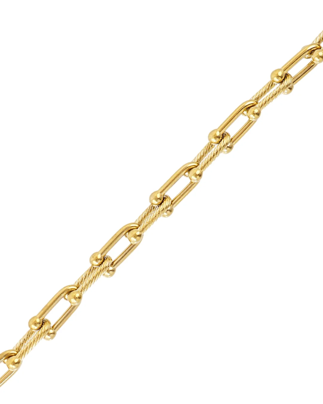 Steel U-Shape Horseshoe Link Bracelet | Anartxy - Image 5