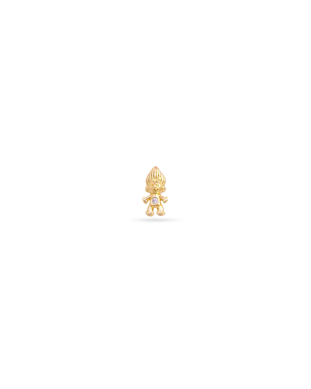 Steel Troll Flat Back Single Stud Earring | Anartxy