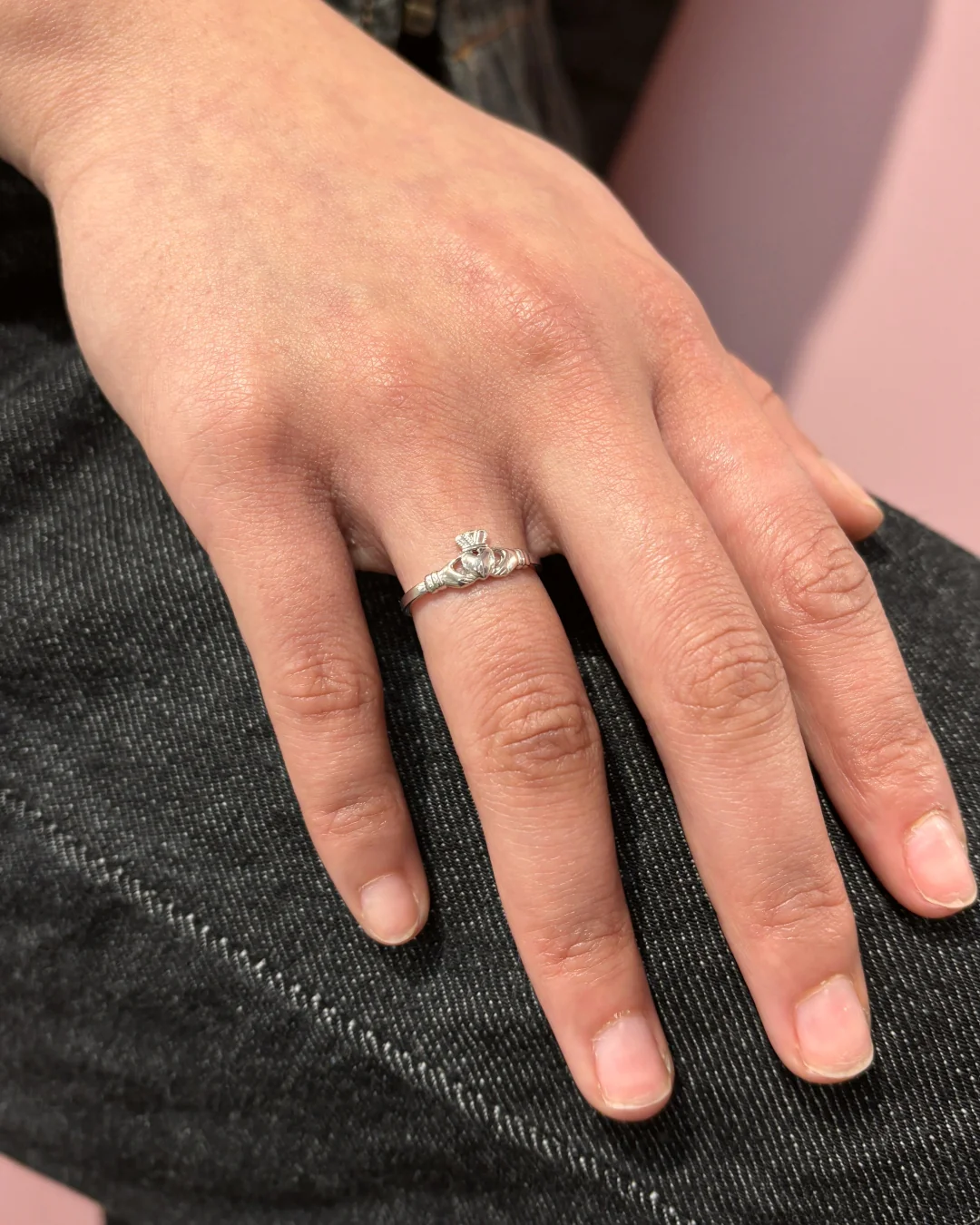 Sterling Silver Dainty Claddagh Ring | Dearbhla - Image 4