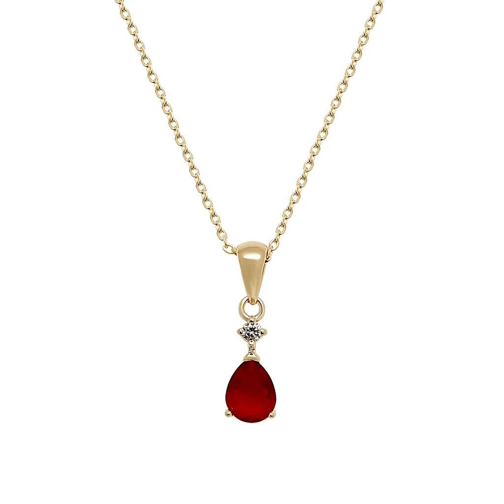 18ct Gold Plated Teardrop Pendant Necklace | Terra