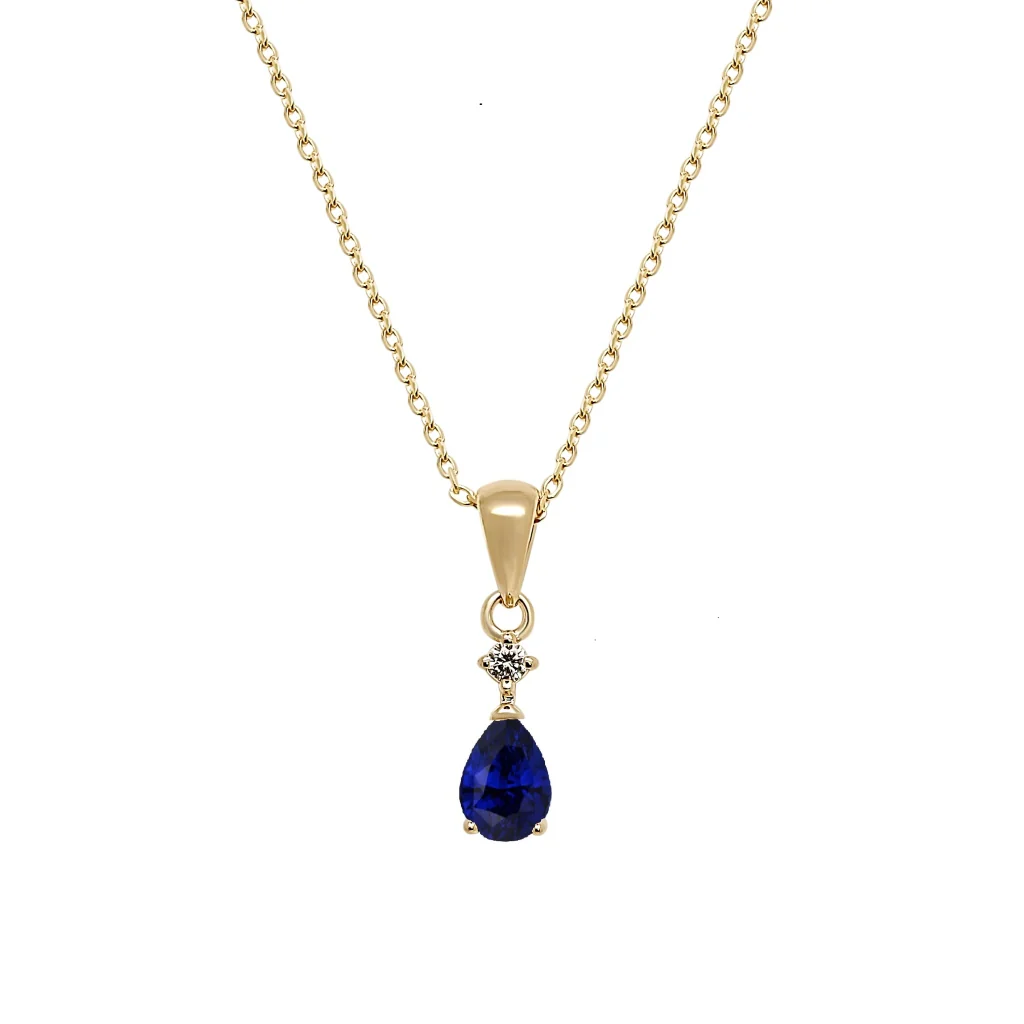 18ct Gold Plated Teardrop Pendant Necklace | Terra - Image 4