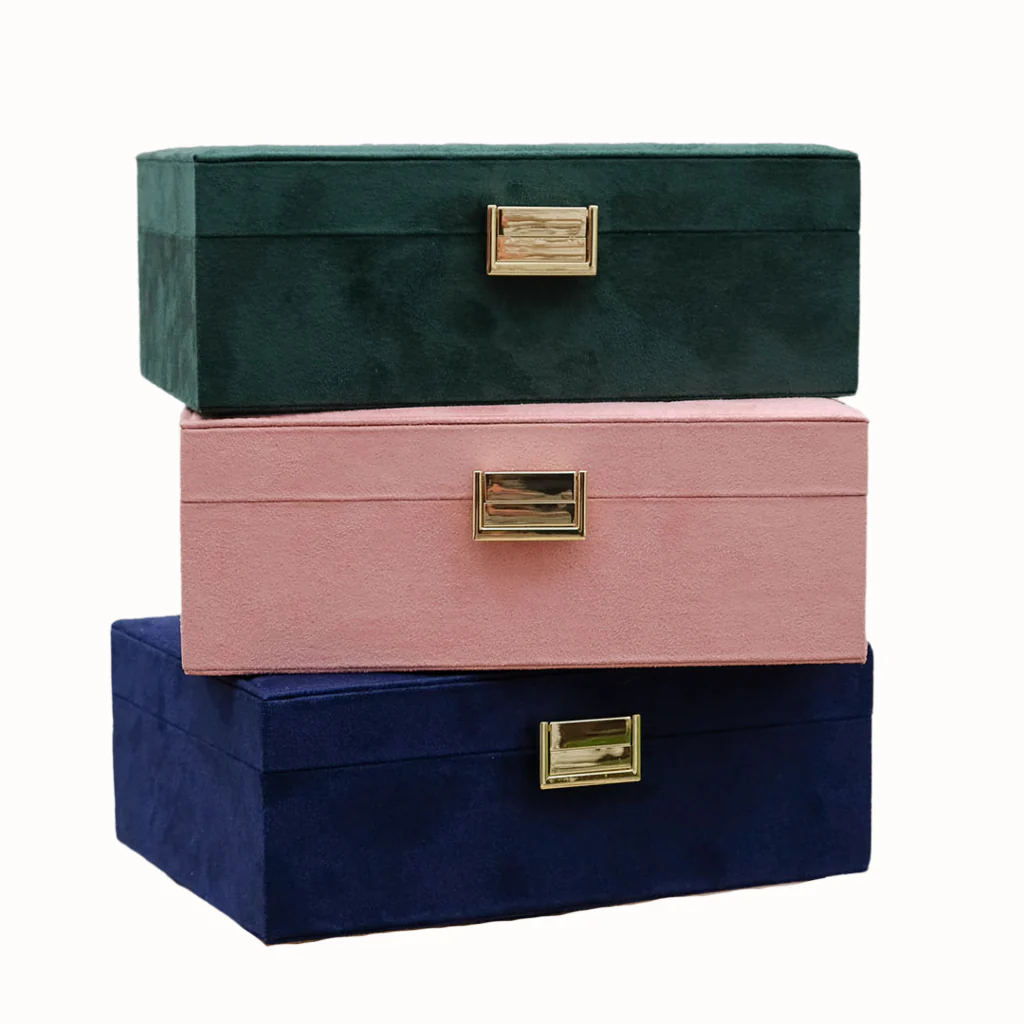 Large Rectangle Jewellery Box | Louise | Velvet | Maison Scarlett
