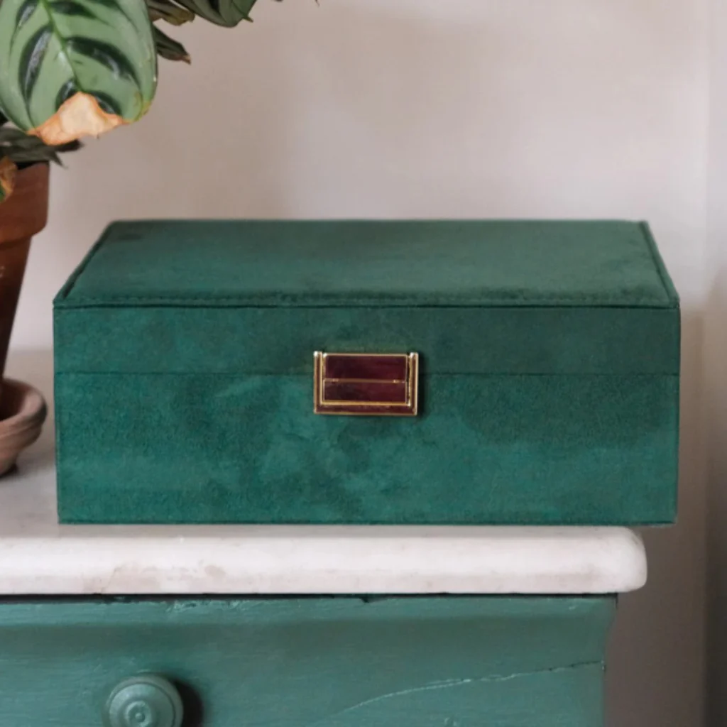 Large Rectangle Jewellery Box | Louise | Velvet | Maison Scarlett - Image 4