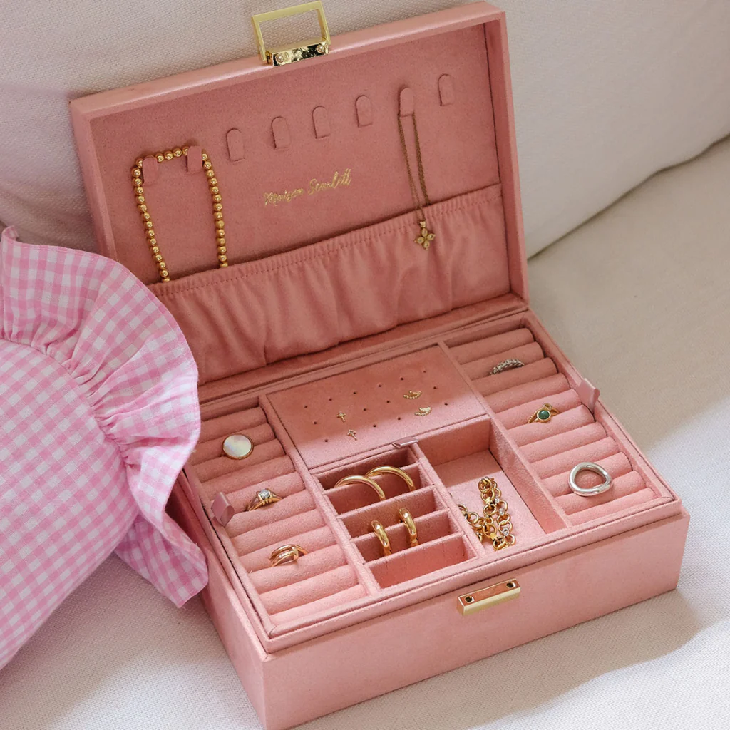 Large Rectangle Jewellery Box | Louise | Velvet | Maison Scarlett - Image 5